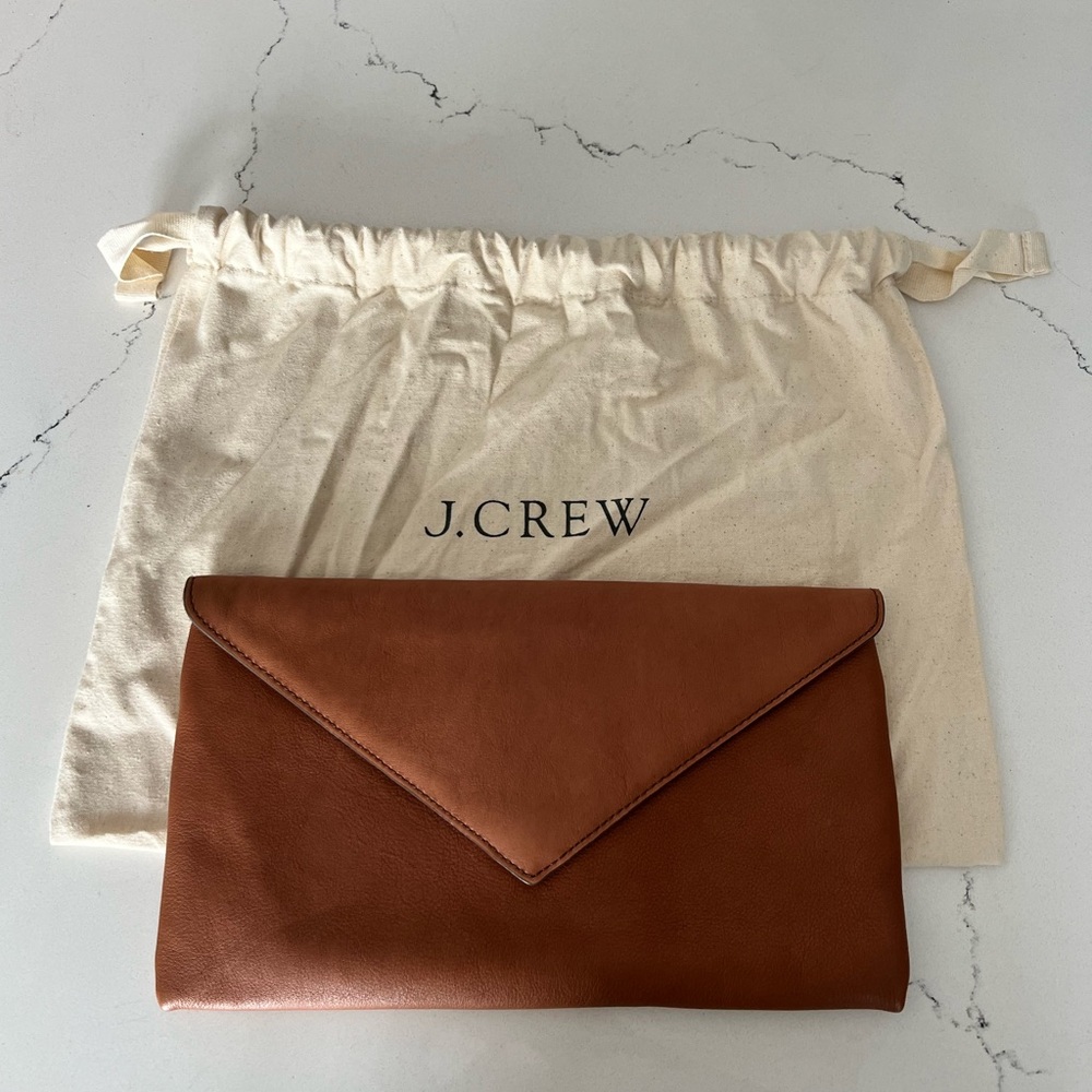 Jcrew Leather Envelope Clutch